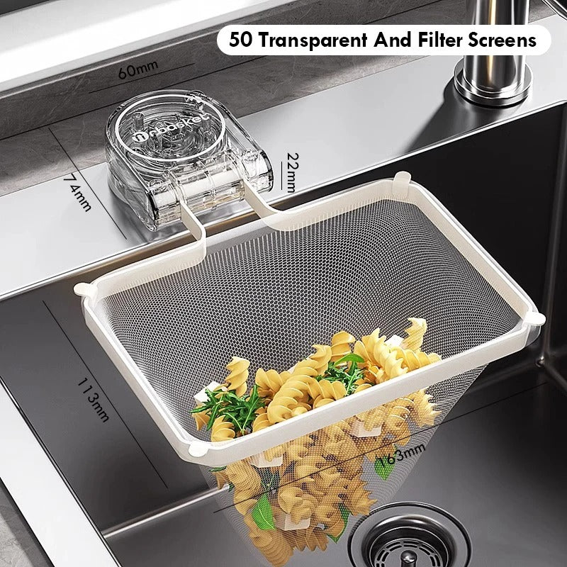 Kitchen Sink Filter Rack Suction Cup Iron Drain Filter Screen Household Strong Load-Bearing Foldable Upright - HomeyKitchen