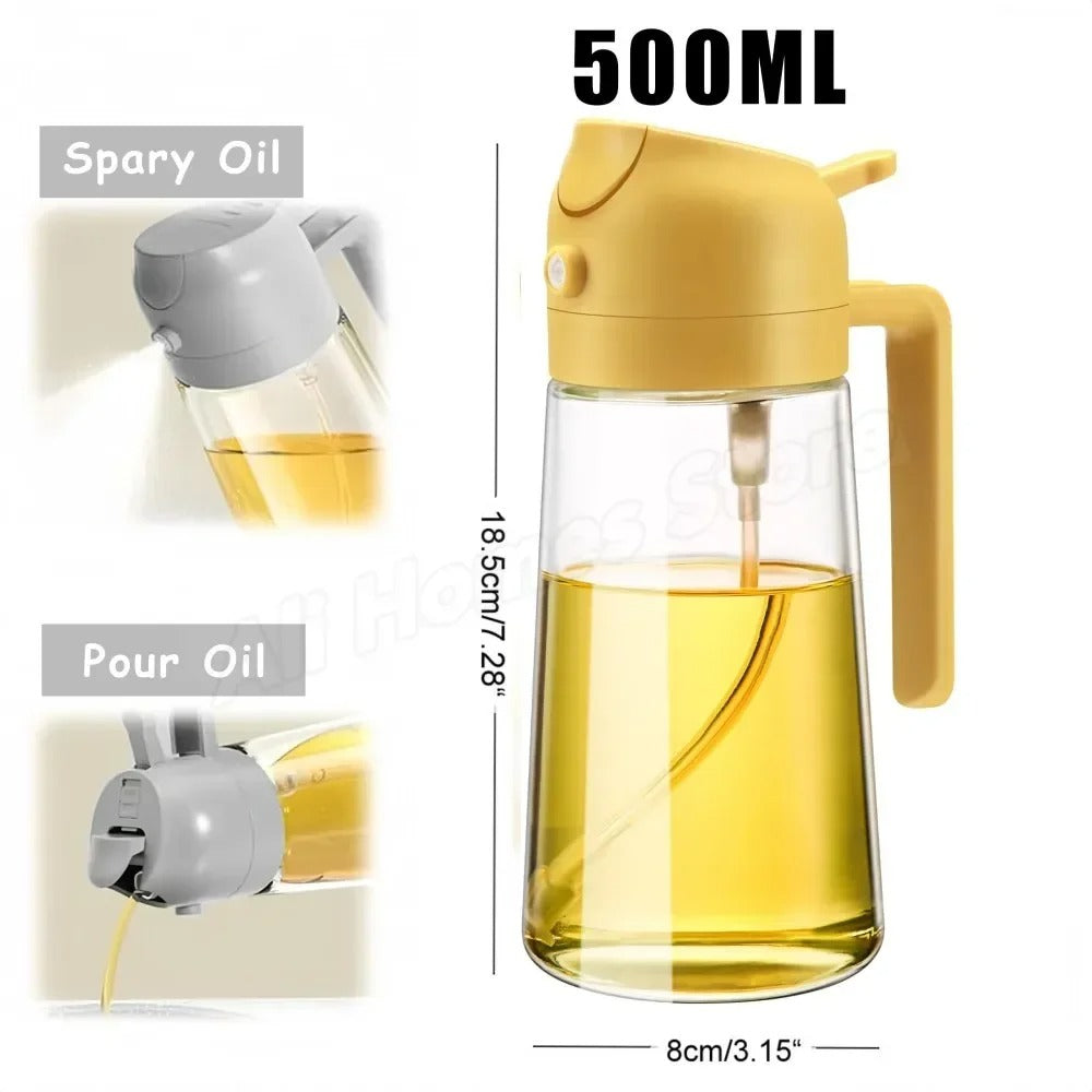 Olive Oil Dispenser Bottle 500ml Plastic Oil Sprayer - HomeyKitchen