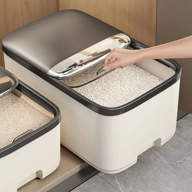 10KG Rice Storage Box Home with Lid - HomeyKitchen