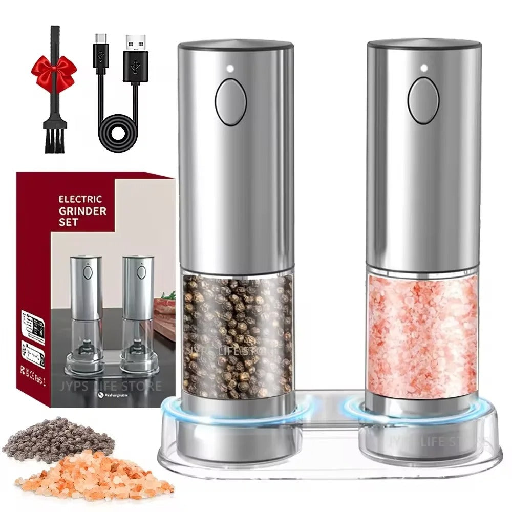Electric Pepper Grinder Stainless Steel Salt And Pepper Grinder - HomeyKitchen