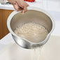 Rice Washer Strainer Bowl Stainless Steel - HomeyKitchen