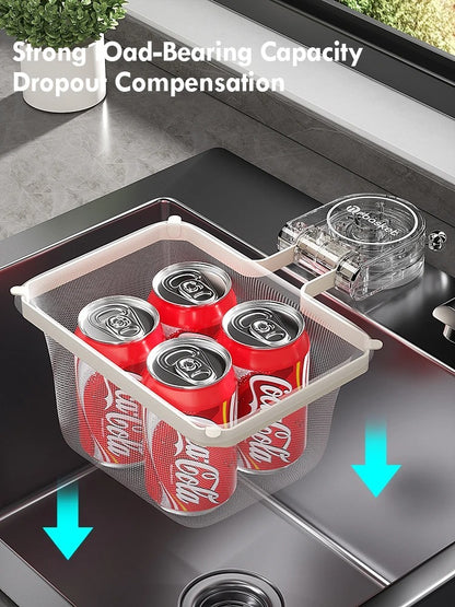 Kitchen Sink Filter Rack Suction Cup Iron Drain Filter Screen Household Strong Load-Bearing Foldable Upright - HomeyKitchen