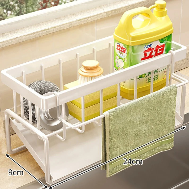 Sponge Holder for Kitchen Sink Kitchen Countertop Organizers - HomeyKitchen