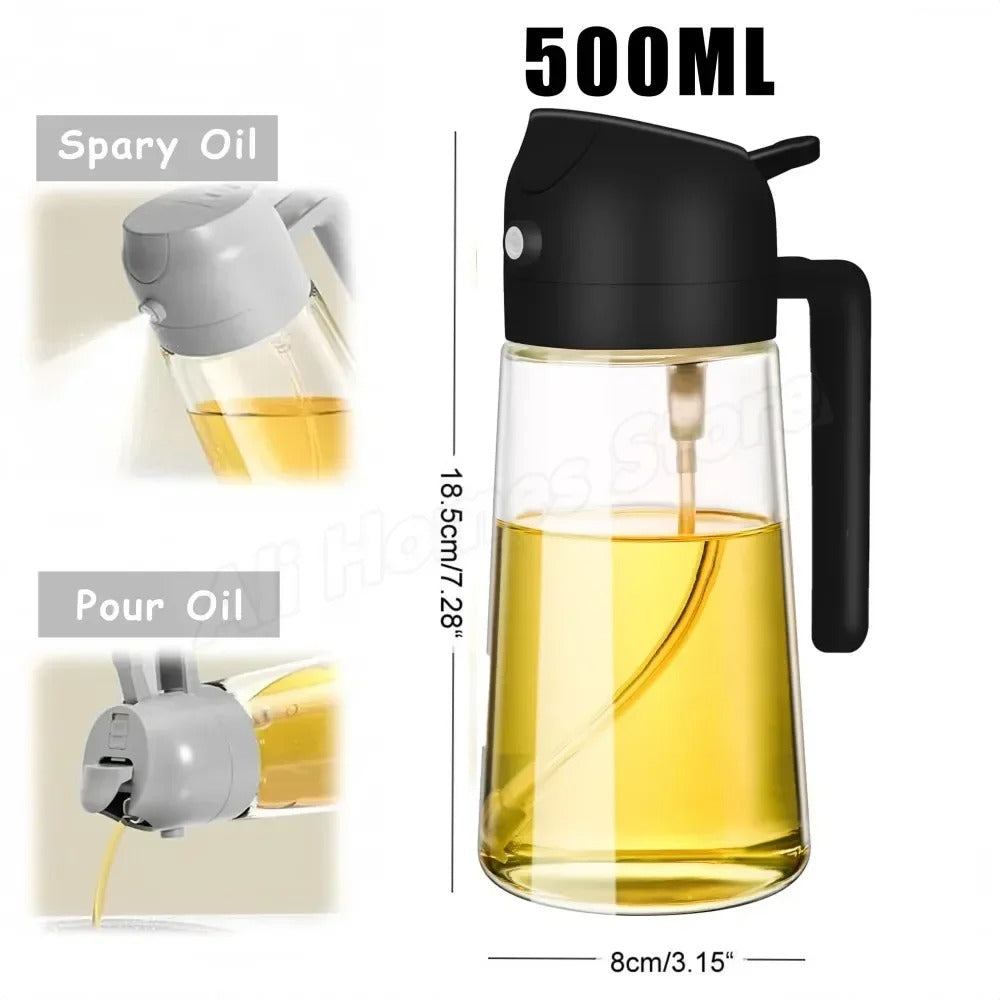 Olive Oil Dispenser Bottle 500ml Plastic Oil Sprayer - HomeyKitchen