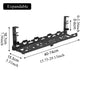 Telescopic Under Table Storage Rack Metal Cable Management Tray Home Office Desk Wire Organizer No Punching Storage Accessories - HomeyKitchen