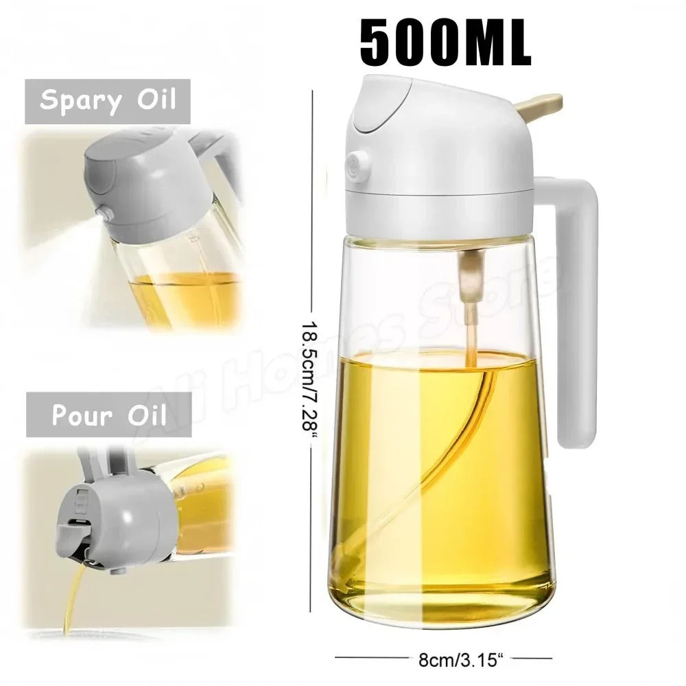Olive Oil Dispenser Bottle 500ml Plastic Oil Sprayer - HomeyKitchen