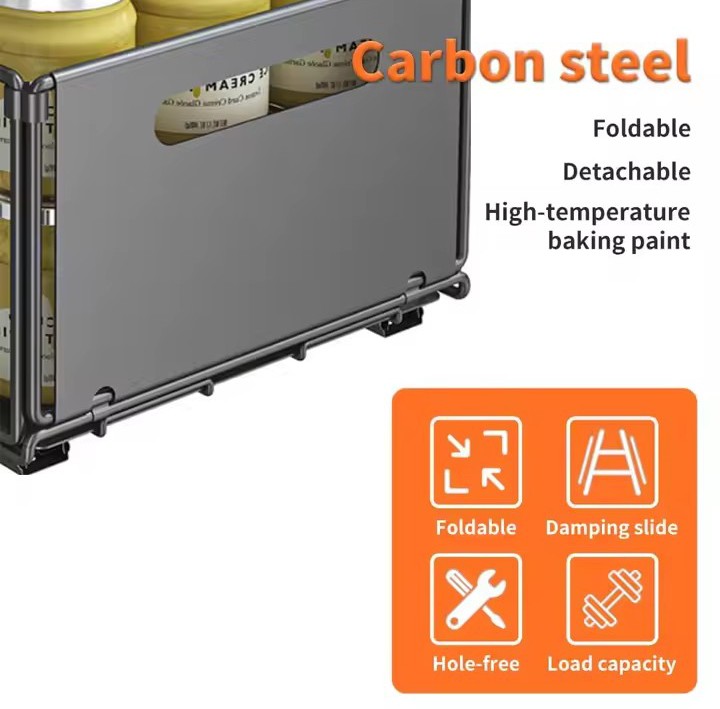 Kitchen Storage Rack Pull Out Cabinet Organizer Slide Drawer Storage - HomeyKitchen