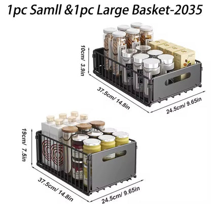 Kitchen Storage Rack Pull Out Cabinet Organizer Slide Drawer Storage - HomeyKitchen