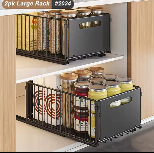 Kitchen Storage Rack Pull Out Cabinet Organizer Slide Drawer Storage - HomeyKitchen